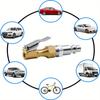 1pc/3pcs Heavy Duty Brass Air Chucks with Clip, American Model, Closed Flow Lock-on Tire Inflator Chuck for Schrader Valve