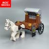 Set  MOC Bricks Middle Ages Carriage Princess Royal Horse Cart Castle Accessories Building Blocks Assemble Children's Toys