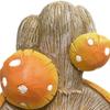 Resin Toadstool Bird Feeder Garden Mushroom Bird Feeder Decorative Wild Bird Feeder for Outdoor Backyard Tree