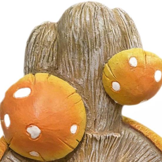 Resin Toadstool Bird Feeder Garden Mushroom Bird Feeder Decorative Wild Bird Feeder for Outdoor Backyard Tree