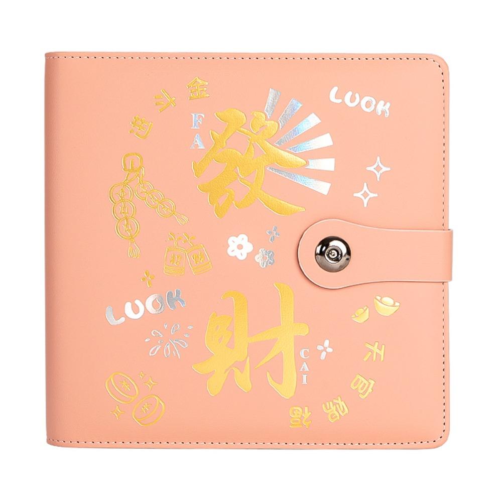 Бюджетная папка-регистратор с отрывными листами, цветная, блестящая, из искусственной кожи, органайзер для планирования, экономия денег, папка-регистратор на 50 листов