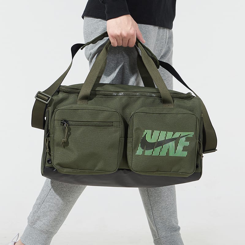 Nike Fabric Fitness Basketball Bag, One Shoulder Handbag, Travel Bag Unisex Army Green DB1147-325