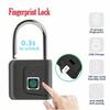Fingerprint Lock Zinc Alloy USB Rechargeable Lithium Battery Waterproof IP67 Keyless Electronic Lock Decompression Toys Padlock