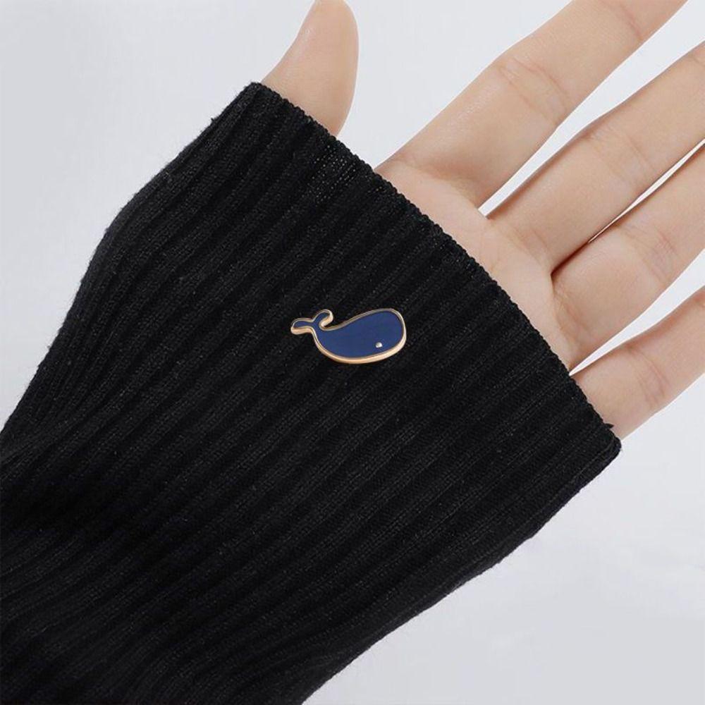 Black White Sirikit Kitiyakara Brooch Whale Shaped Whale Shark Brooch Whale Breastpin  Jewelry Gift