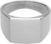 [Shinjuku Gin No Kura] Square Stamp Ring, Silver 925, Size 18, Men's, Simple, Signet Ring, Seal, Stamp, Large Size