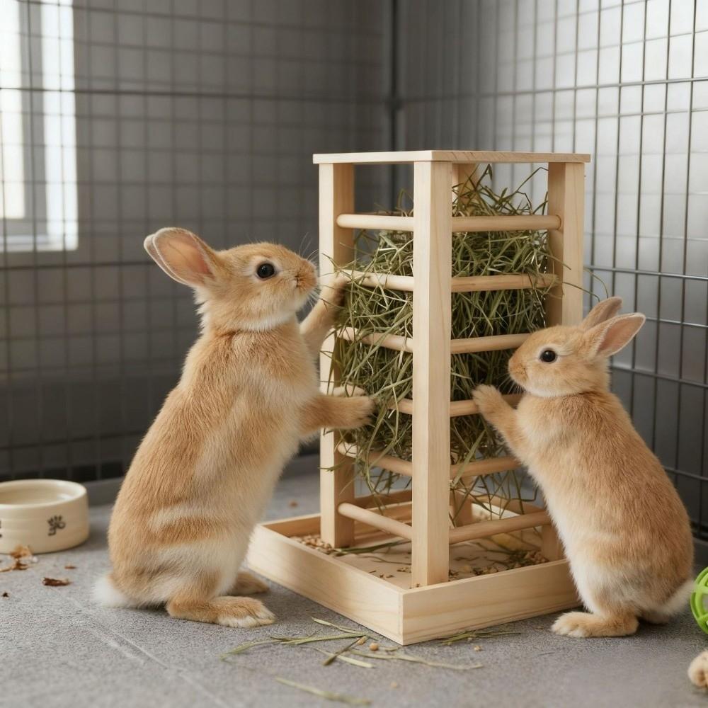 Durable Hay Feeder Detachable Rabbit Hay Rack Pet Grass Rack Guinea Pig Feeder Pet Habitat