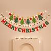 Новая рождественская тема DIY Рождественский баннер Светодиодная гирлянда Подвесное украшение Рождественский флаг из фетра Рождественский флаг-гирлянда Декор для дома