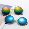 Retro Round Frame Sunglasses for Kids: Colorful Reflective Lenses for Boys, Girls, and Babies.