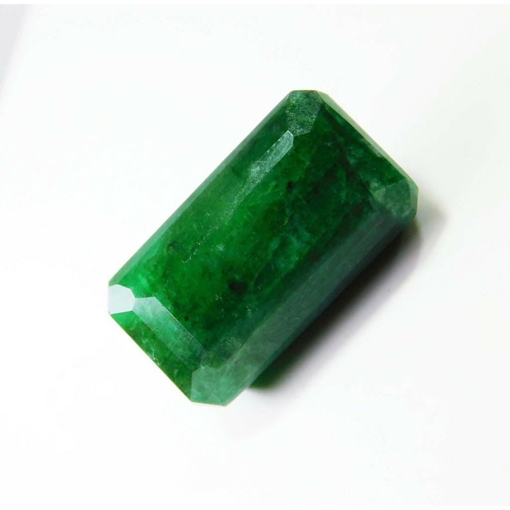 Natural Green Emerald Loose Gemstone Colombian Baguette Shape 27 ct for Jewelry Making and Crafts