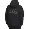 adidas Двусторонний двусторонний пуховик с длинными рукавами и принтом логотипа на спине, мужская верхняя одежда светло-хаки, черный IS0371
