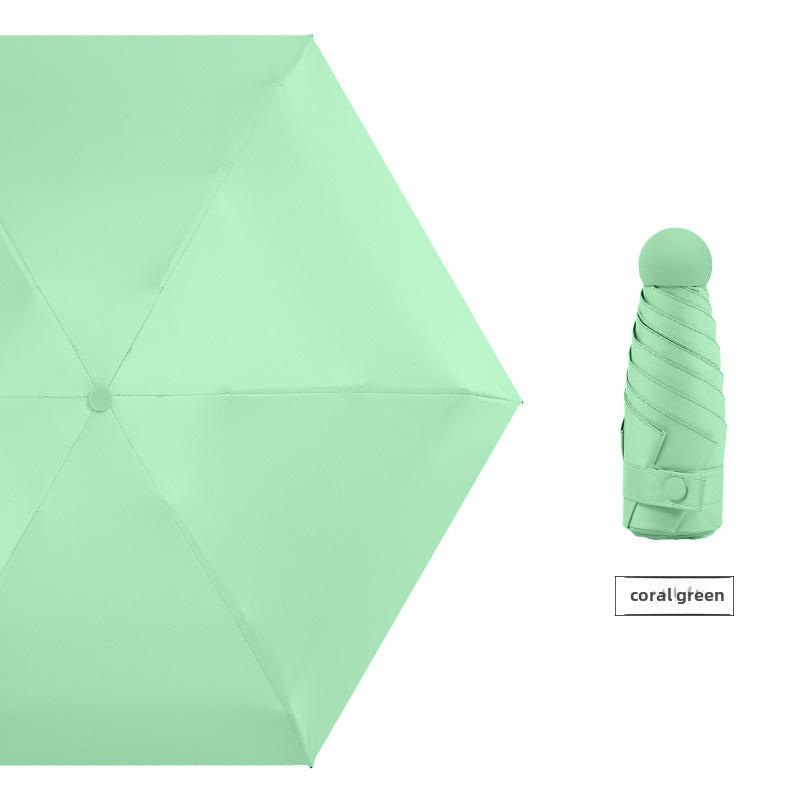 Компактный женский зонт с золотым тиснением: Защита от ультрафиолета, портативный складной, для солнца и дождя