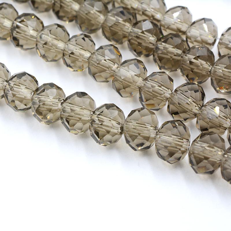 Черно-белые прозрачные 4/6 мм разноцветные хрустальные стеклянные бусины Rondelle, граненые свободные бусины для изготовления ювелирных изделий, ювелирные аксессуары, сделай сам