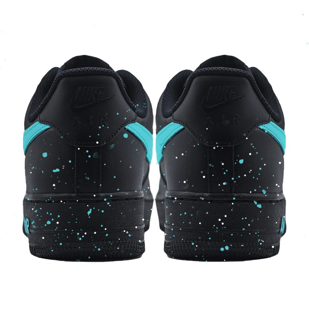 Nike Air Force 1 Ледяной Синий Точечный Износостойкие Скользкие Низкие Скейтбордические Кроссовки Унисекс Черный Синий cw2288001(Команда1039-)