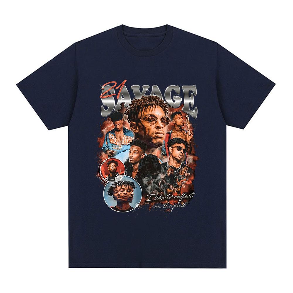 Графическая футболка унисекс 21 Savage, женская, винтажная, хип-хоп, хлопковая, повседневная, свободная, оверсайз, с коротким рукавом, подарок для фанатов