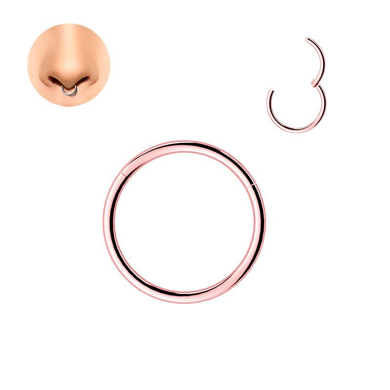 Базовое кольцо для пирсинга носа из титанового сплава F136, с закрытым круглым телом