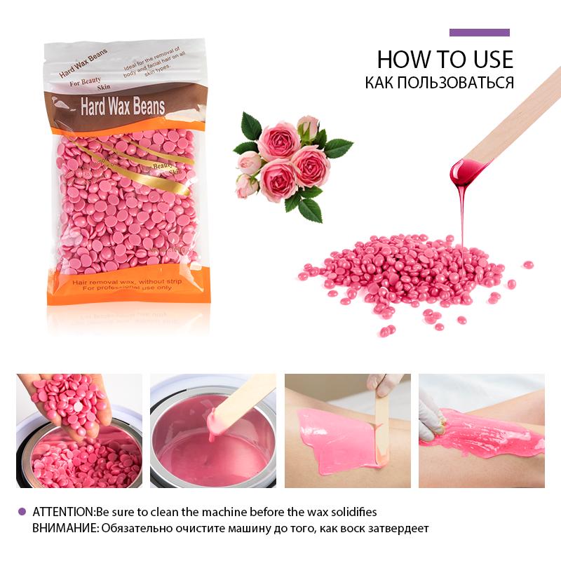 50g Depilatory Wax Beans for Hair Removal Hard Wax Pellet for Wax Warmer Hot Film Waxing Beads for Wax Heater Machine Unisex