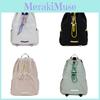 Simple Backpack With Badminton Racket Embroidery And Drawstring Design Daily For