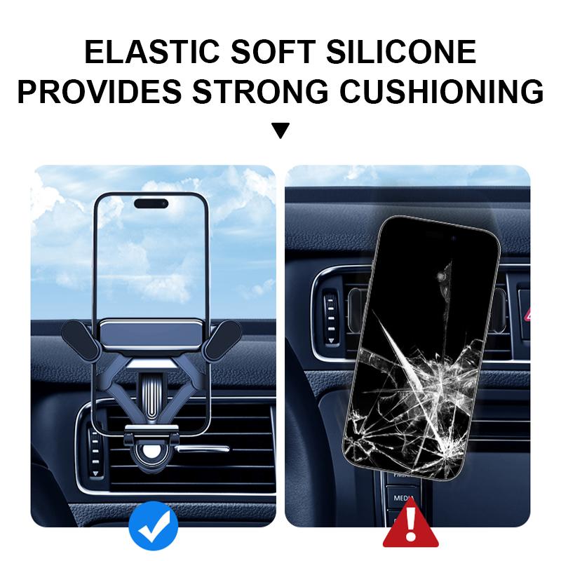 SEAMETAL Car Phone Holder Gravity GPS Support 360 Degree Rotatable Car Air Vent Mount