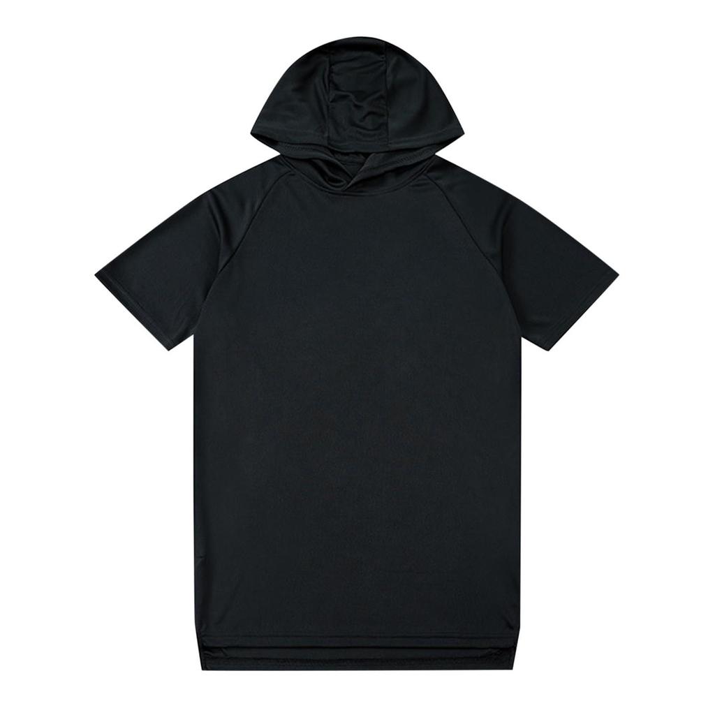 Мужская спортивная сетчатая быстросохнущая рубашка с короткими рукавами и капюшоном