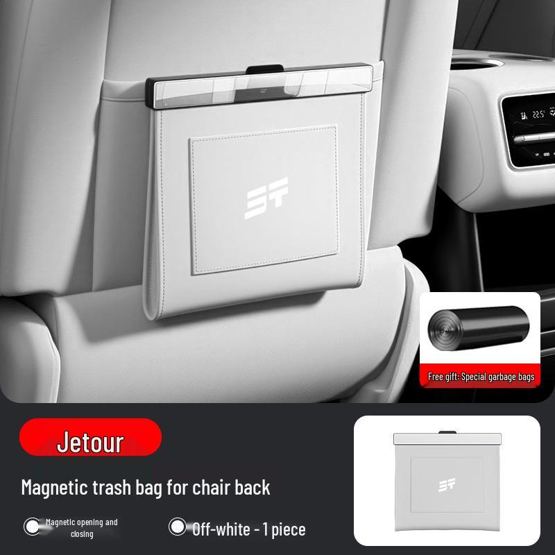 Совместимо с Jetour X95 и ShanHai T1 DaSheng: Магнитный водонепроницаемый автомобильный мусорный пакет и кожаная сумка для чистки на спинку сиденья