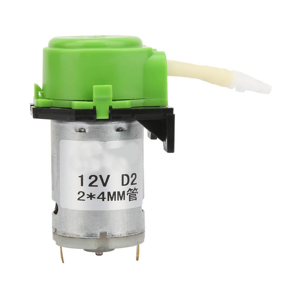 D-2 2*4mm 12V Peristaltic Liquid Pump Dosing Pump for Laboratory Analytic(Green)