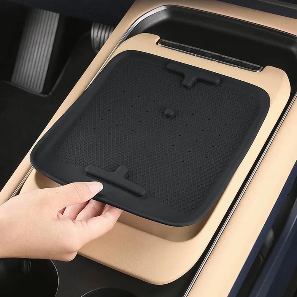 Для DONGFENG Voyah Free 2024 силиконовый противоскользящий коврик для автомобильного телефона, беспроводная зарядная подставка, модель 3, нескользящий коврик, автомобильные аксессуары