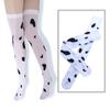 Women Silk Socks Cow Printed Pantyhose Thigh High Stockings Cosplay Stockings Cow Spots Printed