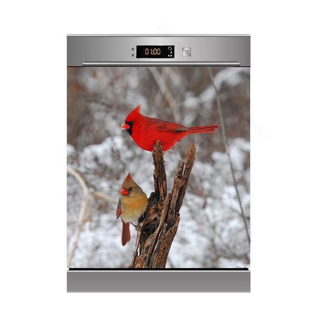 Наклейки на стену с солнечными цветами, чтобы покрыть холодильник, сельскую кухню, холодильник, пляжную ракушку, черную кошку, посудомоечную машину, виниловые 3D настенные фрески для дома