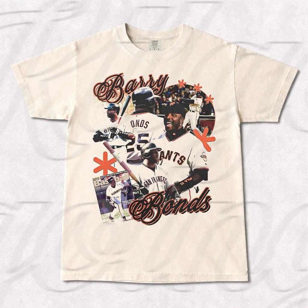 Barry Bonds Vintage Baseball T-Shirt: Unisex Heavy Cotton Tee FD