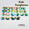 3 шт./уп. Модные детские солнцезащитные очки, защита от УФ-лучей для мальчиков и девочек, уличные пляжные солнцезащитные очки, очки для защиты глаз