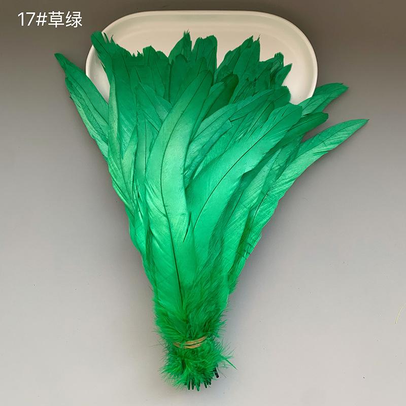 25-30Cm Faded Colorful Cock Tail Feathers Diy Handmade Performance Dance Decoration Crafts Clothing