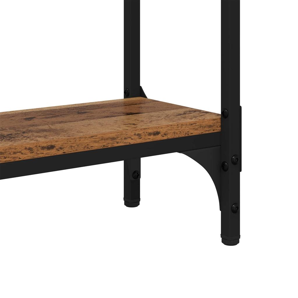 Console Table with Shelf Reclaimed Wood Look 75 x 22.5 x 75 cm Wood Based Material