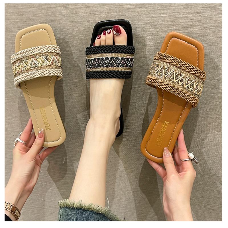 Shoes Low Slippers Soft Slipers Women Slides Fashion Shale Female Beach Comfort Flat 2024 Luxury Rubber Basic