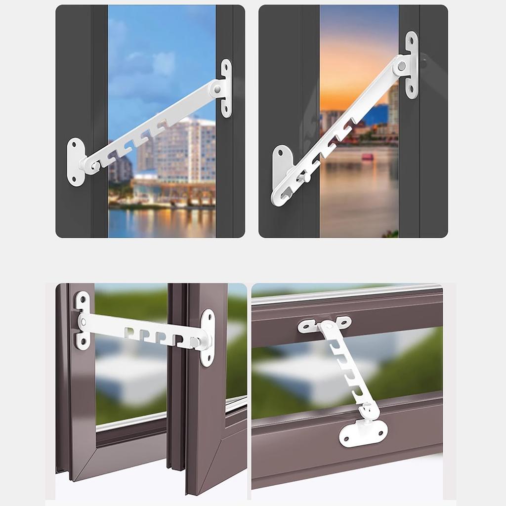 Модернизации Стальной оконный ограничитель Регулируемые замки безопасности Защелки для безопасности детей Простая установка для наклонных окон