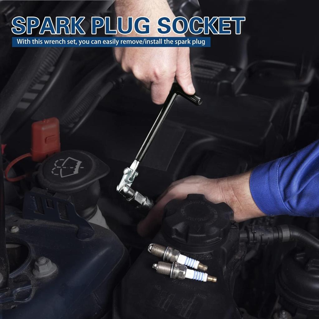 Ключ для свечей зажигания, набор ключей для свечей зажигания, 4 шт., 16 мм/18 мм/21 мм, свечи зажигания с Т-образной рукояткой, торцевой ключ для свечей зажигания