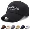 Embroidered Letter Hat Men's Spring Autumn Sunshade Hat Summer Sunscreen Baseball Cap Women's Outdoor Sports Black Cap