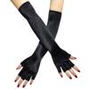 Long Polyamide Satin Color Butyl Half Finger Gloves for Women Retro Party Dance Sexy Dress Dress Gloves