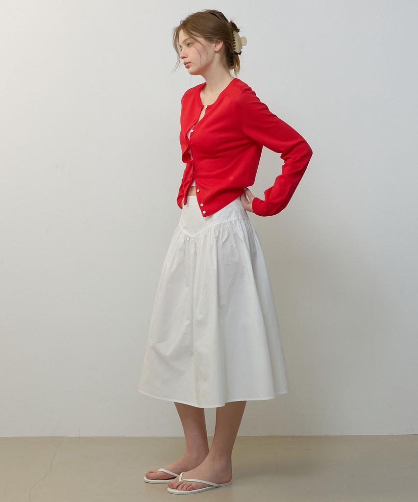 City Breeze Cotton Flare Skirt_White