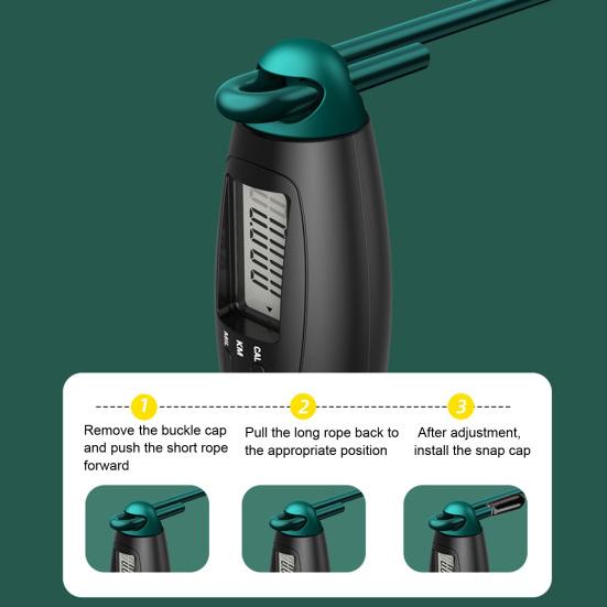 1 Pair Big Ball Jump Rope LCD Screen Four Modes Non-Slip Handle Exercise Fitness Equipment Free Adjustable Smart