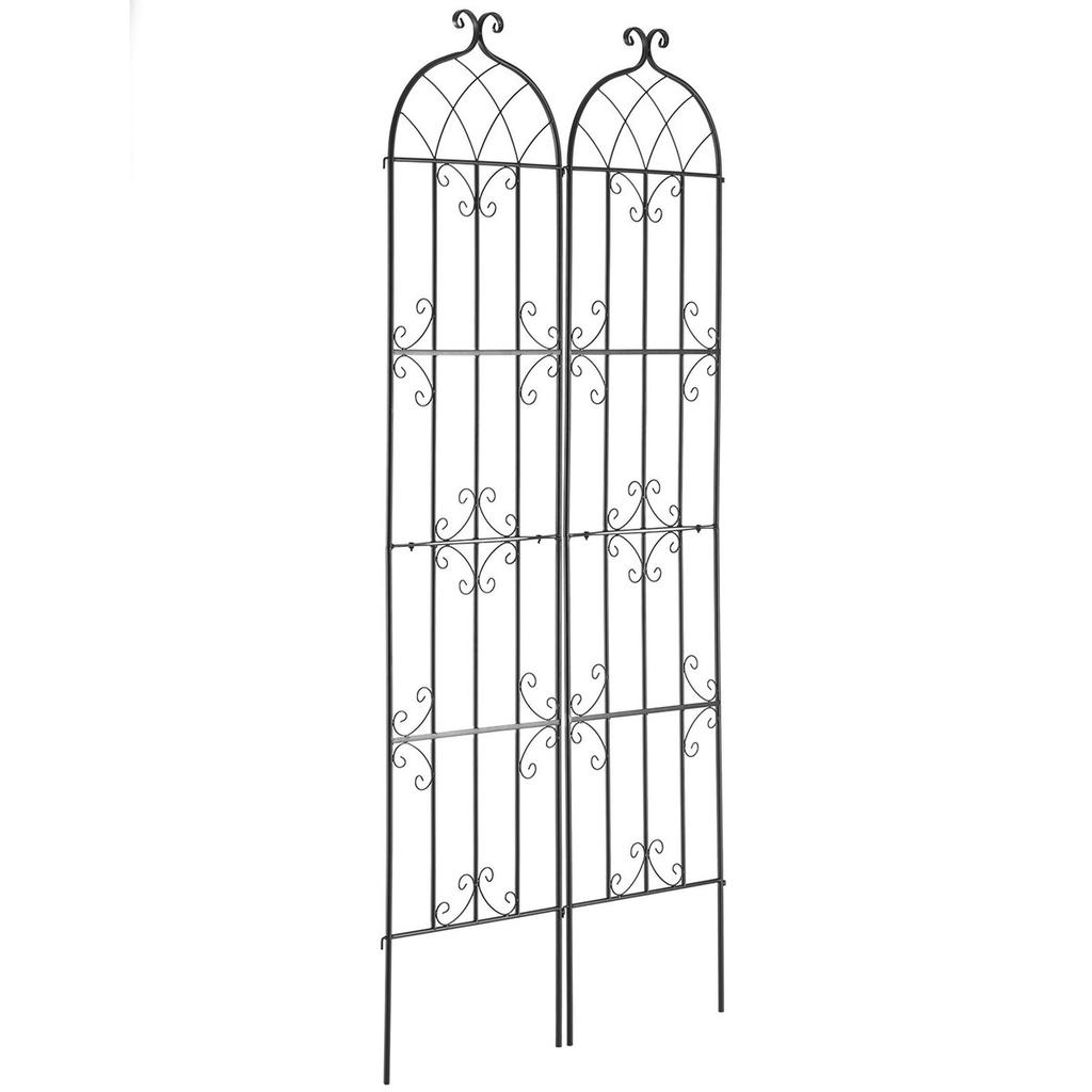 2 Packs Metal Garden Trellis for Climbing Plant Support 87x20 in Rustproof