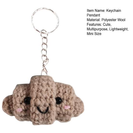 Подвески для сумочки ручной работы, брелок, кулон, мини-размер, очаровательный внешний вид, кулон, вязаный крючком, украшение для автомобильного ключа