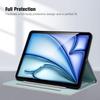 Чехол-кошелек для iPad Air 13 (2025)/(2024)/iPad Pro 12.9 (2021)/(2020) Кожаная подставка-чехол для стола с 3D-эффектом и кошачьим узором