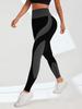 Seamless High-Waist Colorblock Yoga Pants: Women's Breathable, Butt-Lifting, Black Striped Sportswear