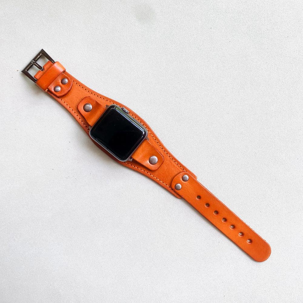 Ремешок для часов НОВЫЙ панк-манжета ретро браслет ремень для Apple Watch ремешок 38 мм 40 мм 42 мм 44 мм 41 мм 45 мм ремешок для часов кожаный ремешок iWatch 3 4 5 6 7 SE