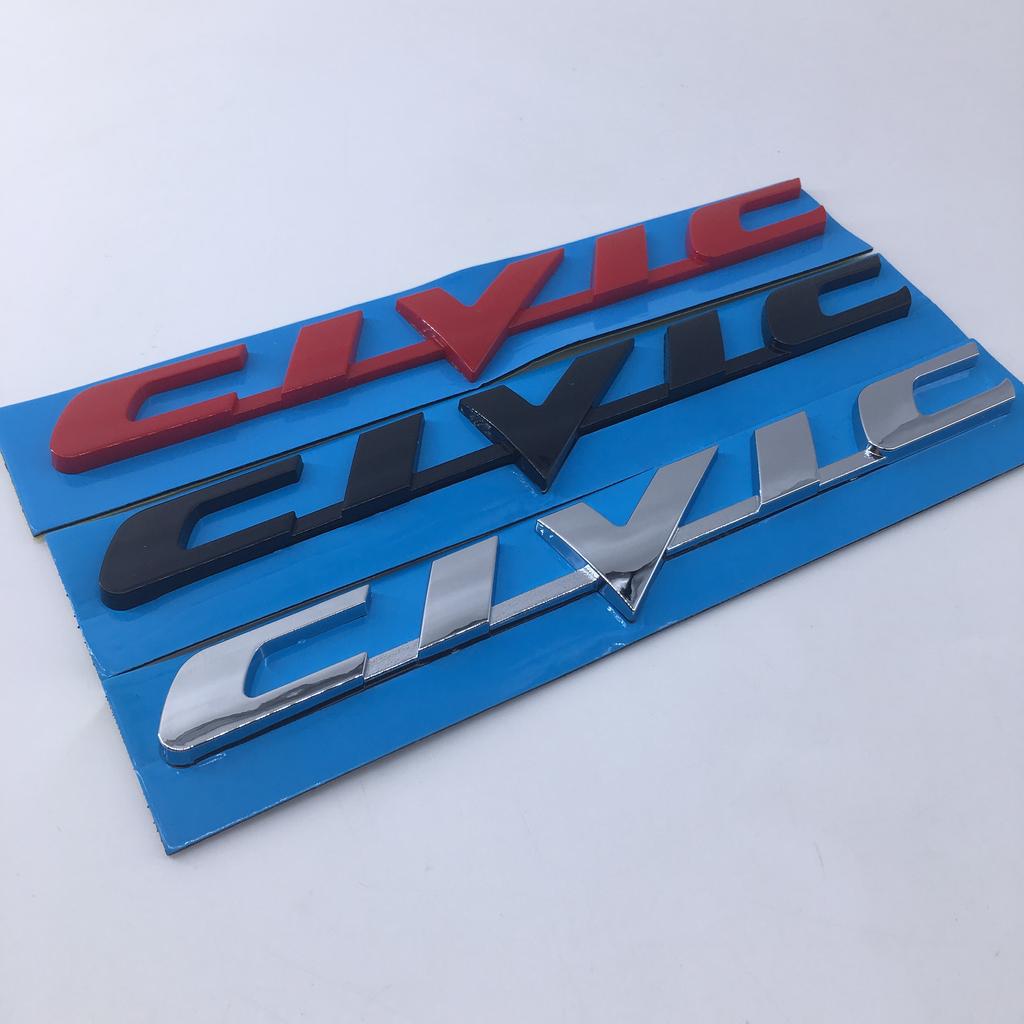 1pcs high quali3D ABS for Honda CIVIC Car Letter Logo BT Sticker Tail Bumper Badge Auto Rear Trunk Emblem Accessories