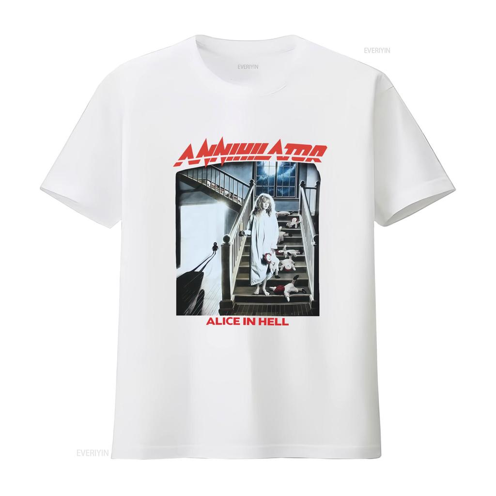 Annihilator Band Alice In Hell T Shirt Black All Sizes Rock Fans Must Have TA4483 vintage Washed graphic Casual Stylish