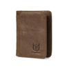 BULLCAPTAIN Genuine Leather Men Wallet Vintage Purse Card Holder Natural Leather Short Men Wallets Dollar Price Male Purse Gift