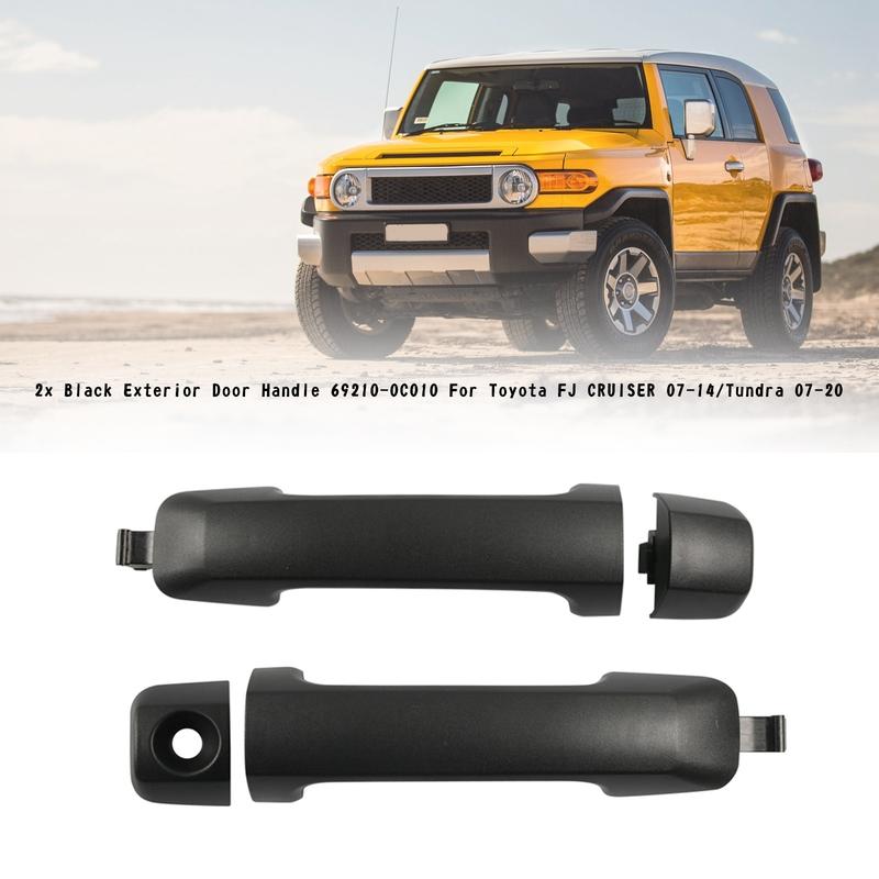 Artudatech 2x Black Exterior Door Handle 69210-0C010 For Toyota FJ CRUISER 07-14/Tundra 07 Car Accessories