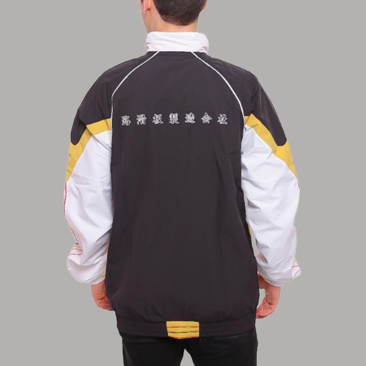 Adidas Originals Evisen Zip Comfortable Raglan Collar Jacket Men Jacket Black White Pyrite DU3900