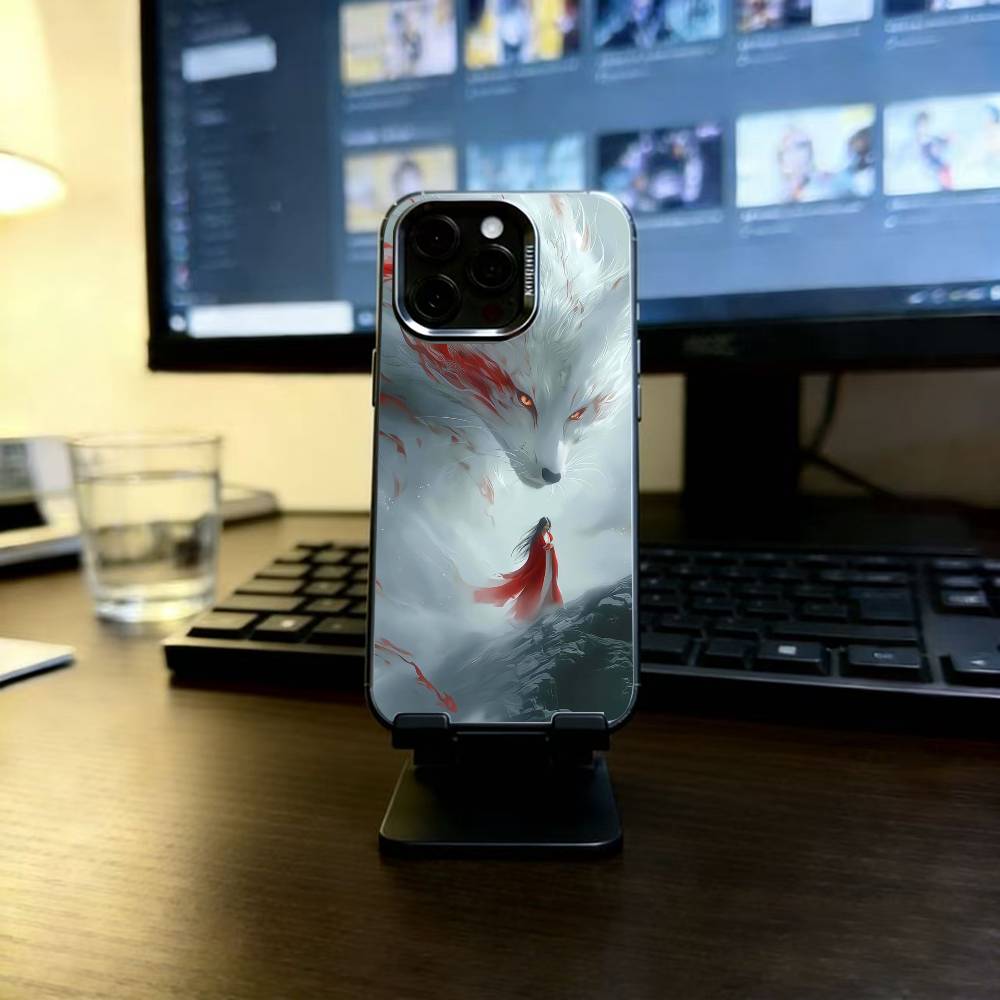 Китайское аниме Данмей MO DAO ZU SHI Чехол для телефона для iPhone 17,16,15,14,13,12,11 Plus,Pro Max,XS, Цветной Серебряный Покрытый Внутренний Чехол